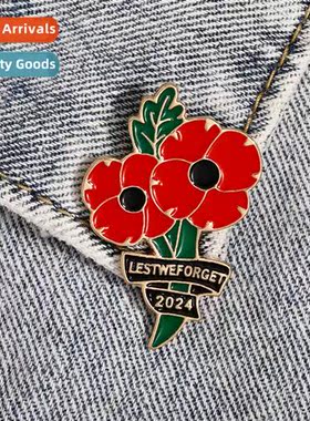 Creative alloy flower 2024 brooch versatile simple clos bag