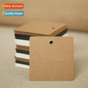 Hangtag Square Word Card Blank Kraft Clothing Label 6cm