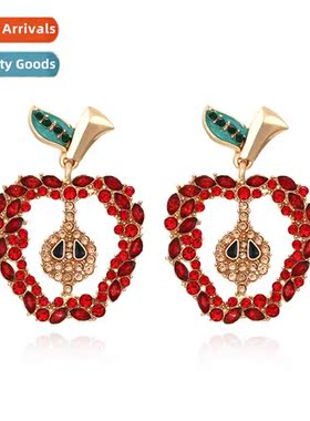 Creative alloy diamd earrings fashi atmosphere fru earrings
