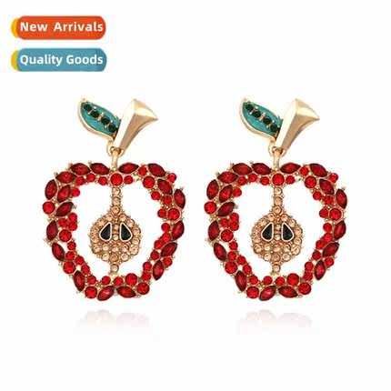 Creative alloy diamd earrings fashi atmosphere fru earrings
