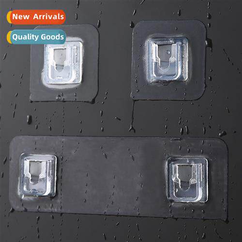 Adhesive Clear Hooks Wall Snap No Punch No Trace Stickers U-