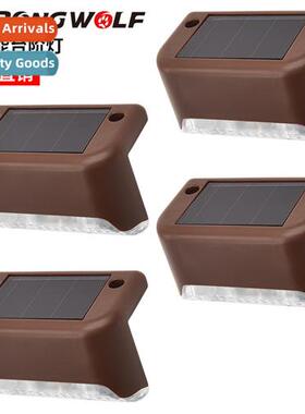 New solar step light garden patio outdoor stairs steps fence