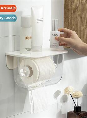 Bathroom paper towel box wall mounted washcloth storage hole