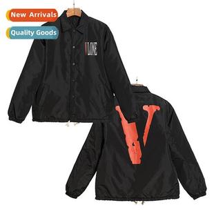 printed letters baseball jacket back Tide cott chest