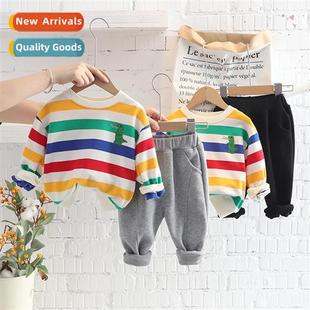 Boys striped 2022 years two sweater spring baby old