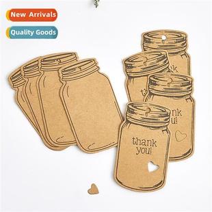 you hmade blank tag paper kraft thank bottle drift set 50pcs