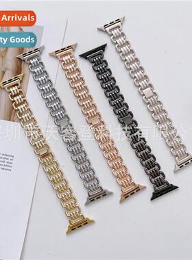 适用apple watchapplewatch876SE543Metal ring buckleU chain st