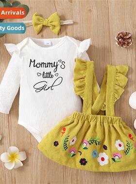 Girls Spring  Autumn 2021 new n lg-sleeved letter print top