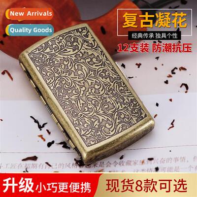 New brze color cigarette case 20pcs portable engraved mens 1
