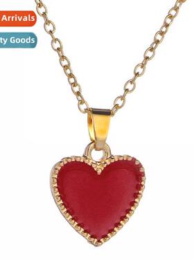 Europe and  Uned States fashi new love drop oil ladies neckl