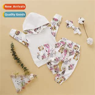 2020 new hooded spring printed elephant fall cute Girls