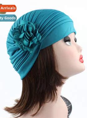 Womens Spring Color Flower Turban Hat Indian Hat Chemorapy H