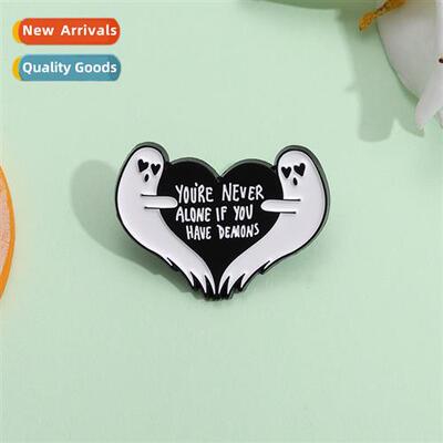 Carto Cute Ghost Brooch Halloween Backpack Collar Cowboy Hat