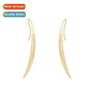 Exaggerated glossy crescent lg line earrings persalized fash