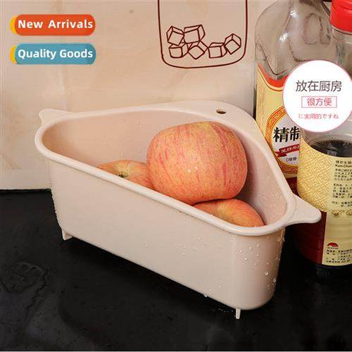Kchen Sink Shelf Plastic Triangle Sucti Cup Spge Rack Vegeta