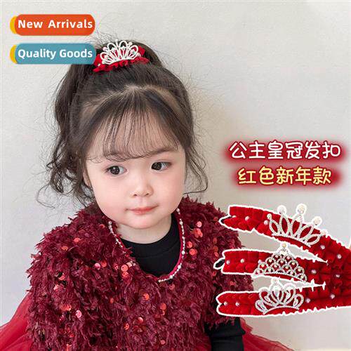 2023 new models children girls baby new year red festive cro