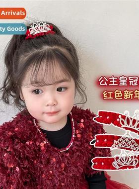 2023 new models children girls baby new year red festive cro