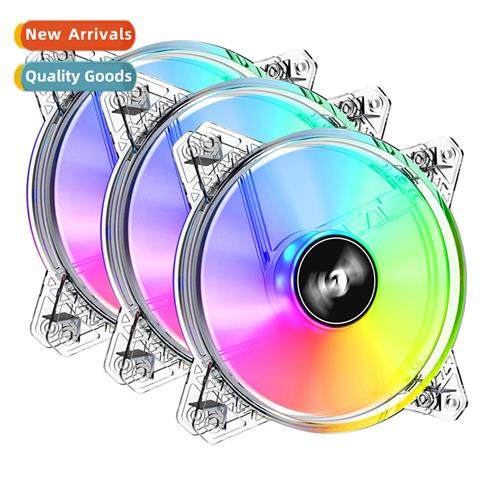 Computer cooling fan 12CM double-sided light ARGB + PWM flow