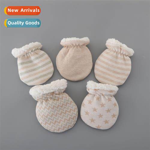 Color cott baby thickened physical anti-scratch gloves baby