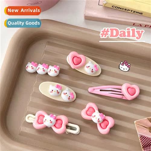 Cute carto blush kten  clip series duckbill clip  card pink