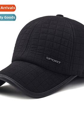 Hat Mens winter ear protecti baseball cap simple atmosphere