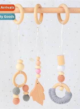 Baby Gym Wooden Crochet Stars Beech Teething Toys Fness Play