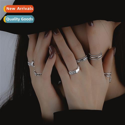 Heavy work combinati Thai silver ring female silver-plated f
