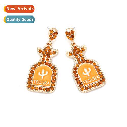 New fashi light luxury style inlaid colorful diamd tequila b