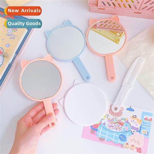Carto high-defini hheld mirror girls cvenient mirror comb e