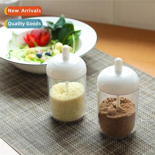 Household cute plastic seasoning jar with a spoon Japanese-s