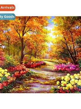 New hmade sticker diamd full diamd living room forest lscape