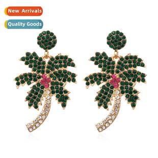 New creative diamd alloy cocut e earrings temperament female