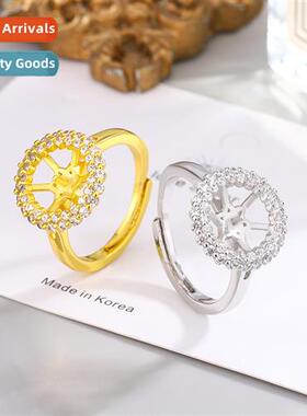 Jewelry set wh zircia mens  womens ring empty bracket ring a