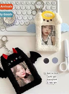 Ins style couple  plush ID card holder cute animal campus me