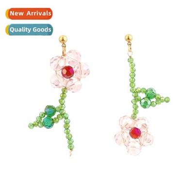 Japan  South Korea persalized small earrings h-woven beaded