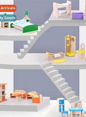 Simulati childrens mini furnure sets bedside table movable b