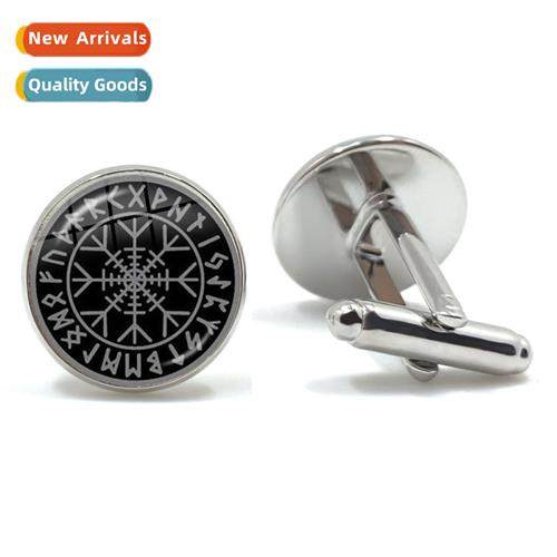 Accessories Nordic Viking Compass Rune Cufflinks Shirt Jewel