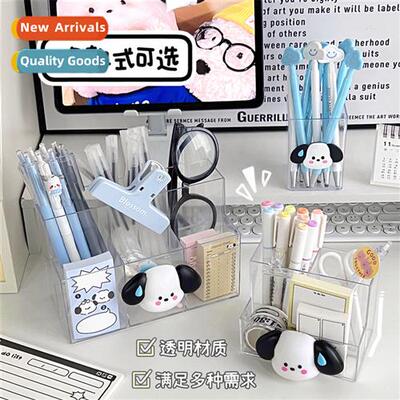 2023 New Transparent Storage Box Student Large Capacy Deskto