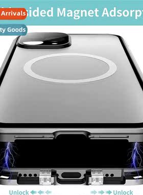 适用iPhe 15promax HD Magnetic Snap- Mirror Guard Apple 15pro