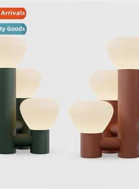 Match bedside table lamp bedroom simple glass modern ins tee