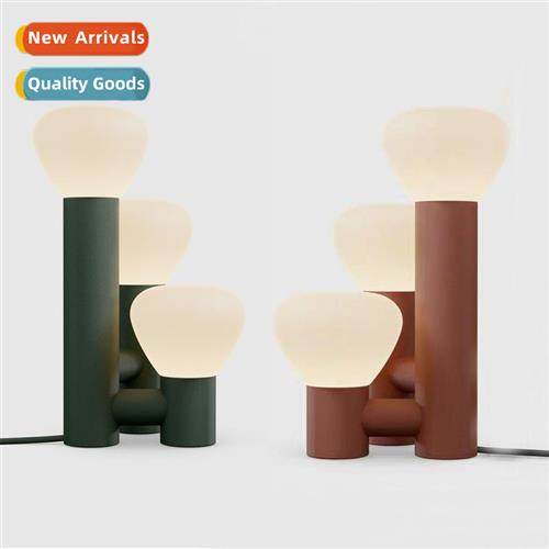 Match bedside table lamp bedroom simple glass modern ins tee