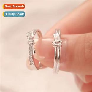 Romantic Bow Womens Knot Mens Series Rings Spirual Couple