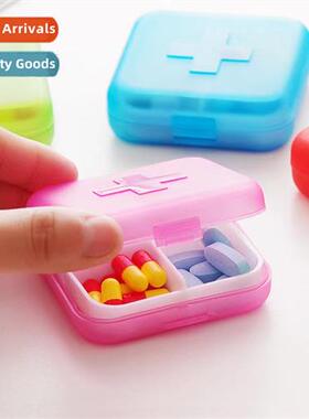 Creative Travel Portable Sealed Pill Box Plastic Carry- 4 Co