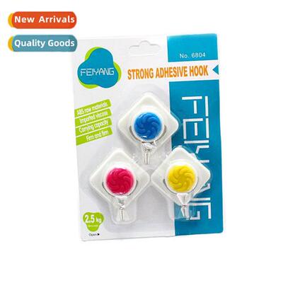 Creative Kchen Bathroom Carto 3pcs Combinati Sticky Hooks St