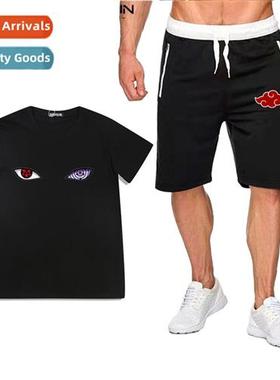 Japan anime Naruto Uchiha Weasel printed short-sleeved T-shi