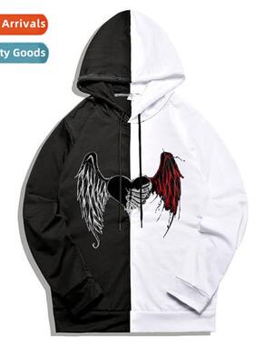 Dark Department punk style heart-shaped wings printed patchw
