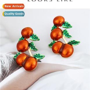fru cherry earrings New persaly style fashi creative rustic