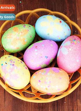 New Easter Day Decorati 4*6cm Foam Eggs Gold Dust Printed Ea