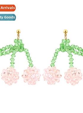 Japan  South Korea new Dgdaemun simple hmade beaded earrings