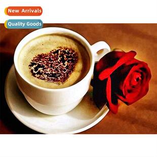 New small hmade diamd painting decorative wall art cfee rose